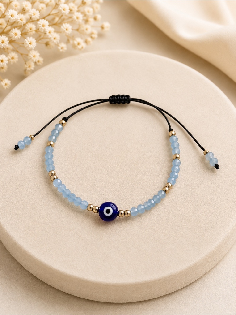 🧿Adjustable Blue Bead Evil Eye Bracelet - 🧿